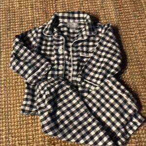 Children's Black and White Checkered Button-Up Shirt
